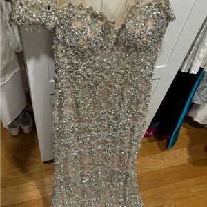 Crystal evening gown